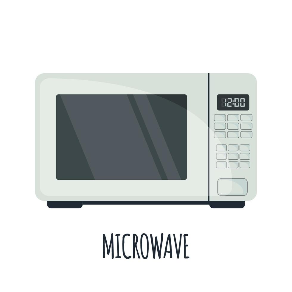 icône de four à micro-ondes dans un style plat isoated sur fond blanc. illustration vectorielle vecteur