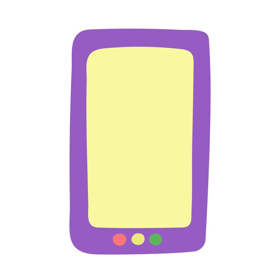 icône de smartphone, illustration vectorielle dans un style plat coloré rétro. illustration de dessin animé de vecteur. vecteur