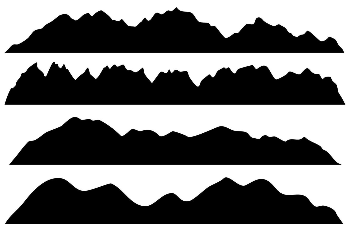 silhouette de la chaîne de montagnes vecteur