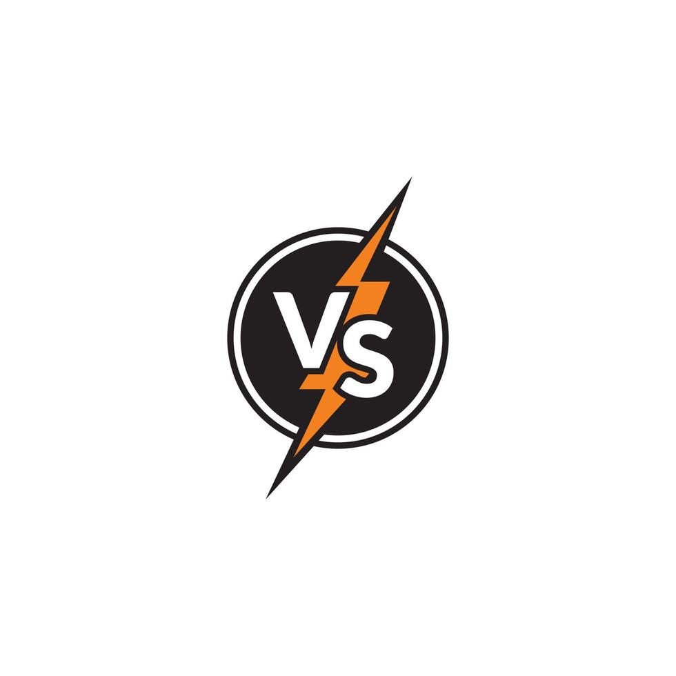 conceptions de logo inspirantes de vs ou versus lettres vecteur