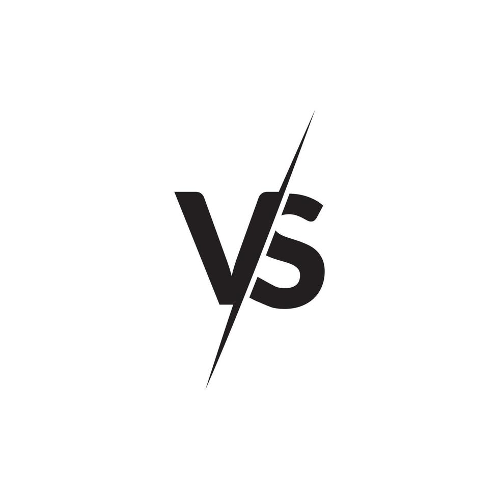 conceptions de logo inspirantes de vs ou versus lettres vecteur