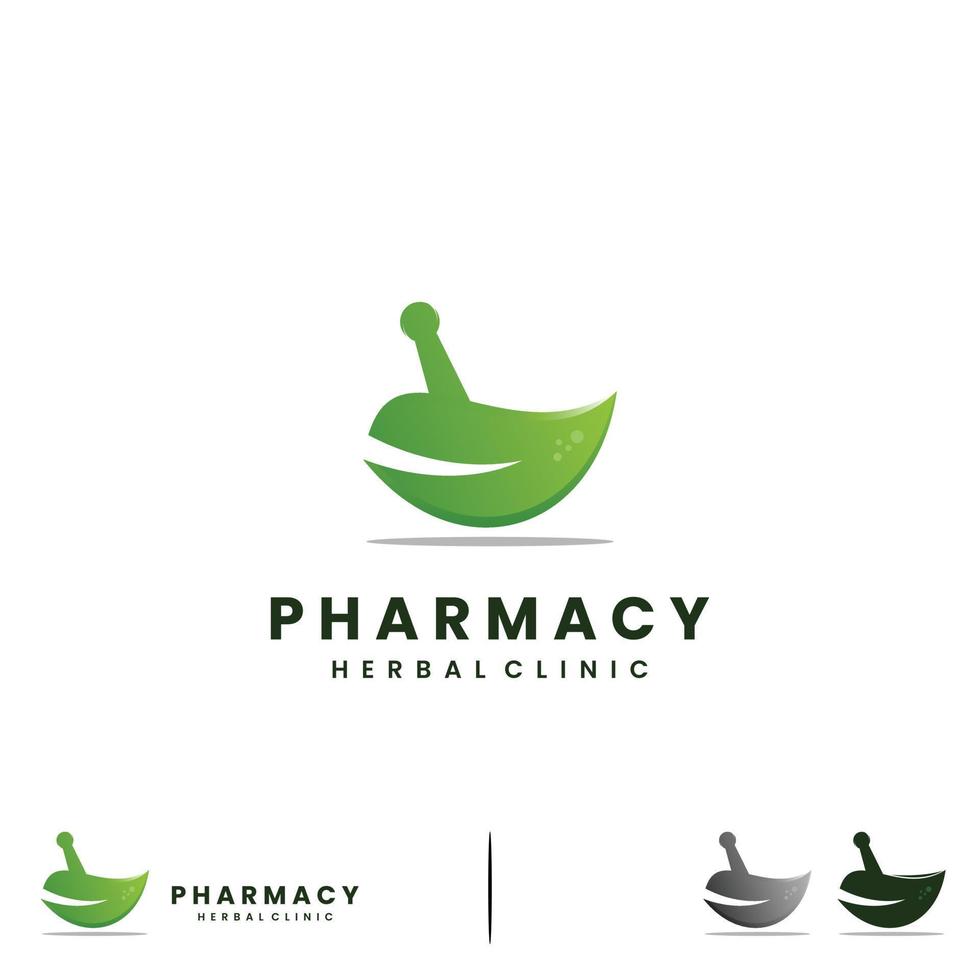 concept moderne de conception de logo de pharmacie créative vecteur