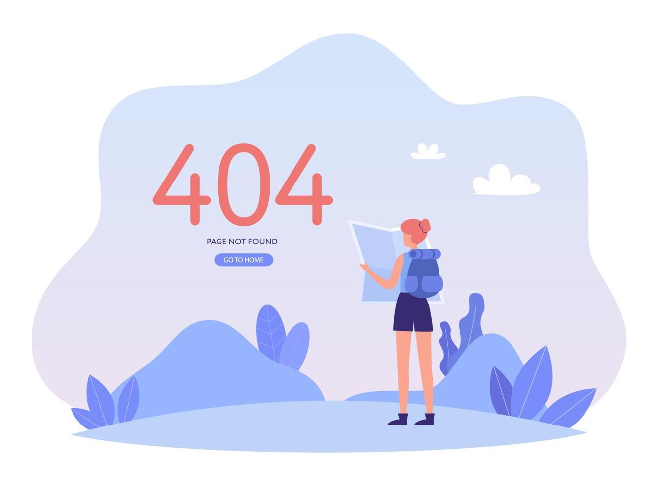 Concept d'erreur 404 pour la page de destination vecteur
