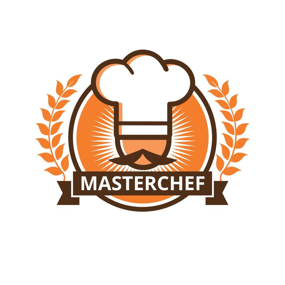 illustration du logo du chef cuisinier vecteur