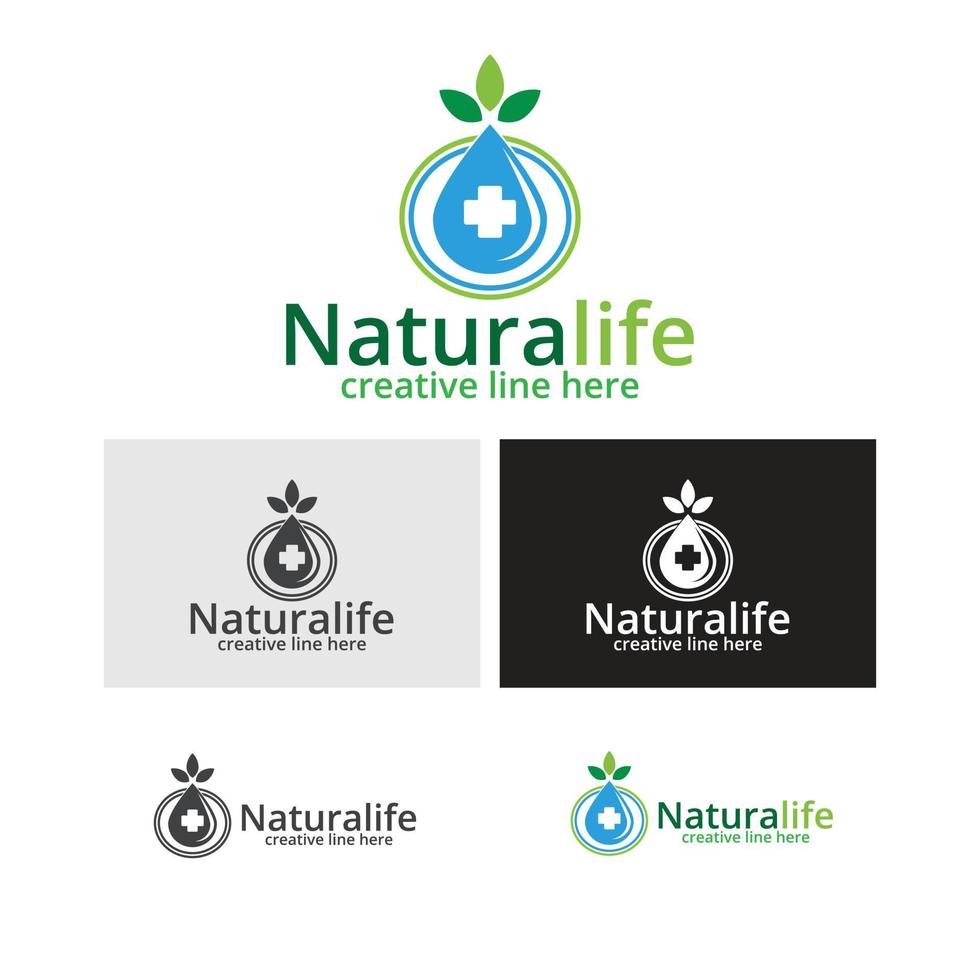 logo de la vie naturelle vecteur