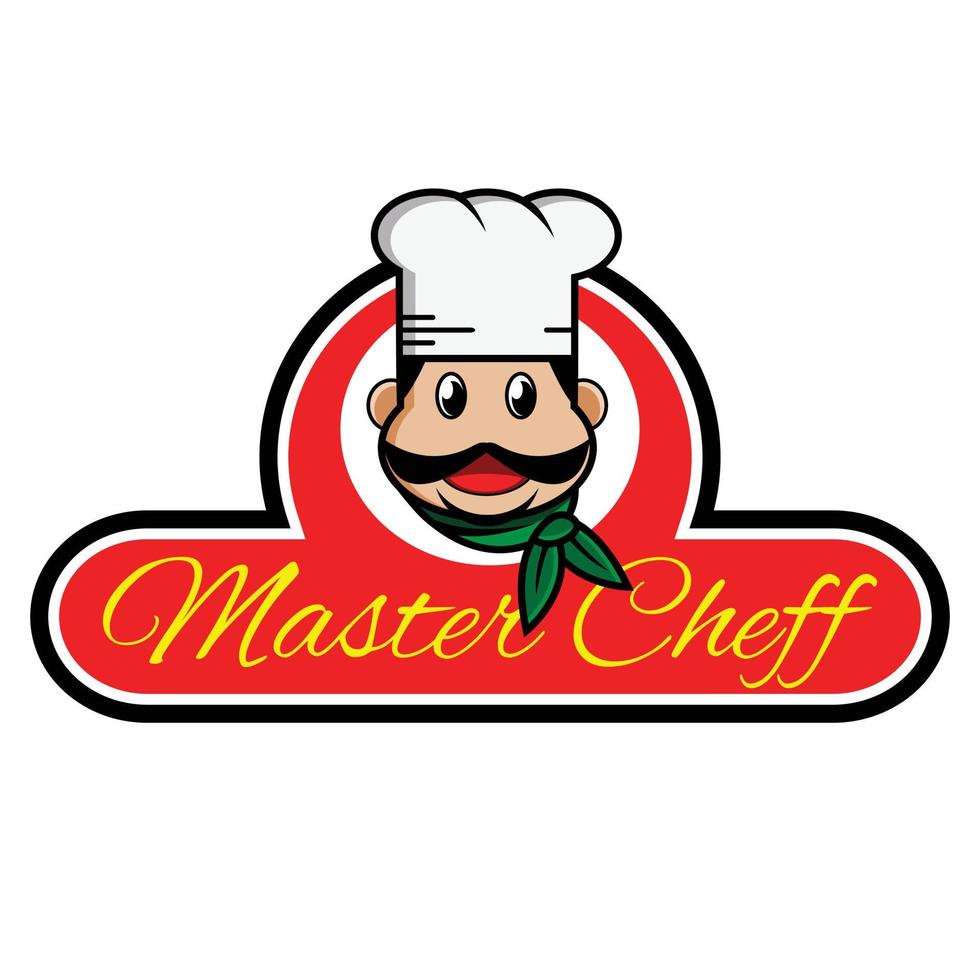 vecteur de logo de chef cuisinier