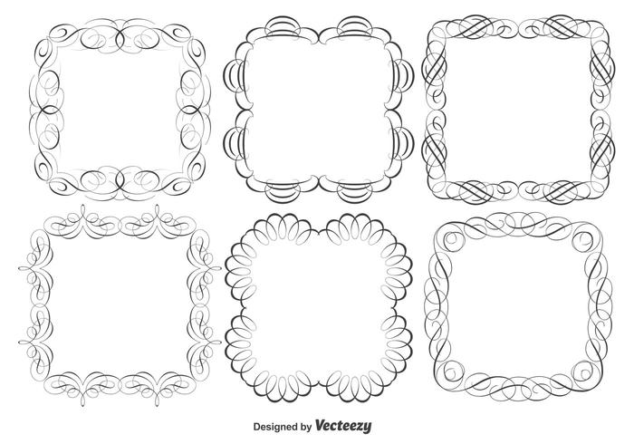 Ensemble de cadre décoratif vecteur