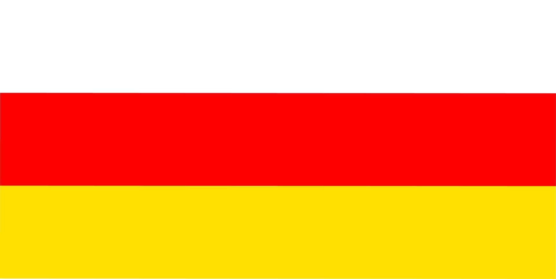 drapeau de la république d'ossétie du sud vecteur