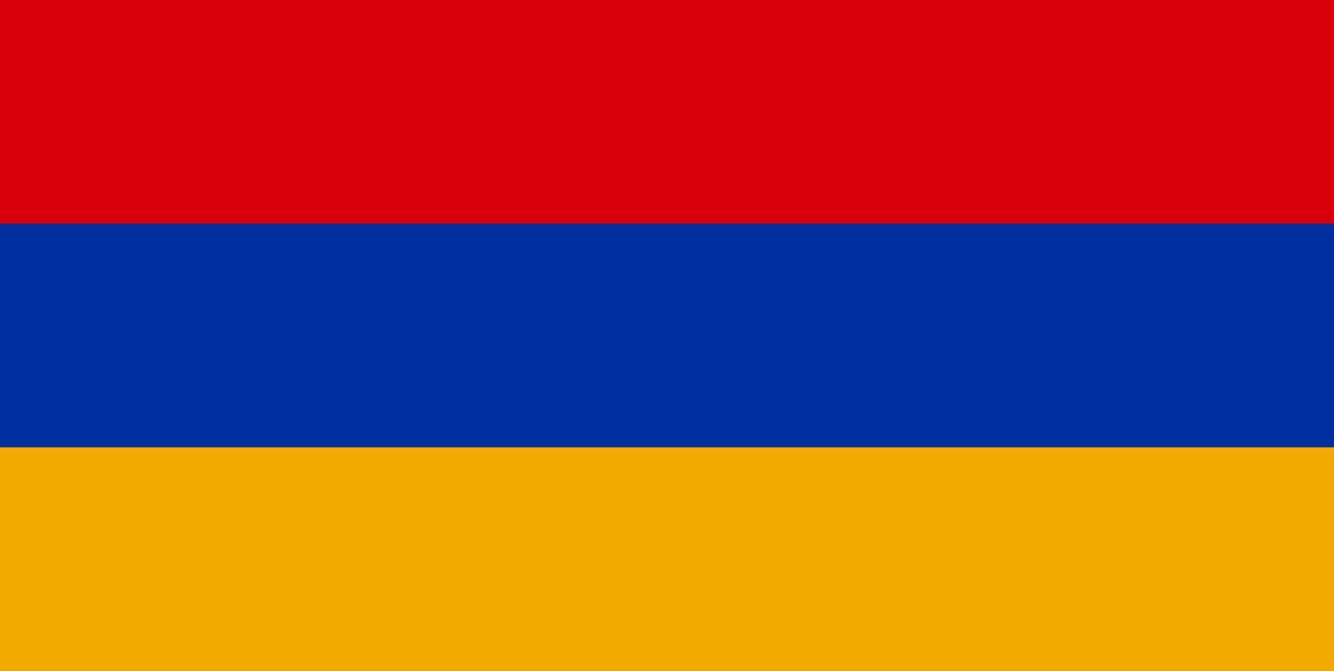 drapeau national de la république d'arménie vecteur