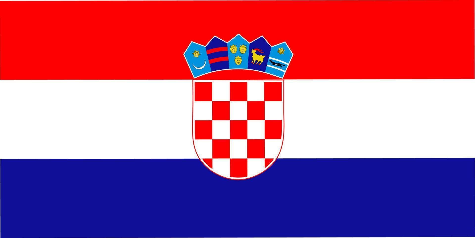 drapeau national de la république de croatie vecteur