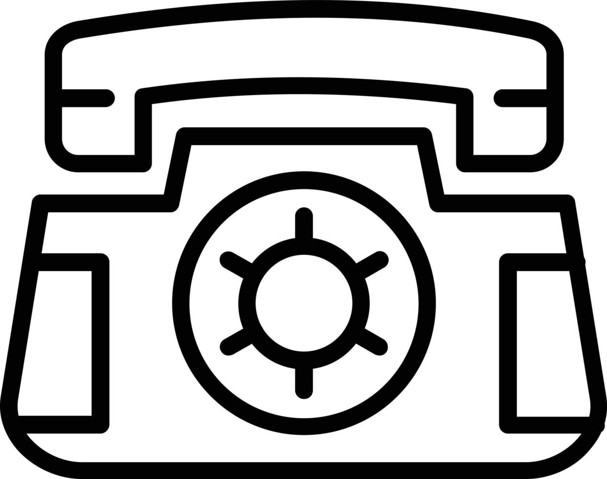 icône de ligne de vecteur de téléphone