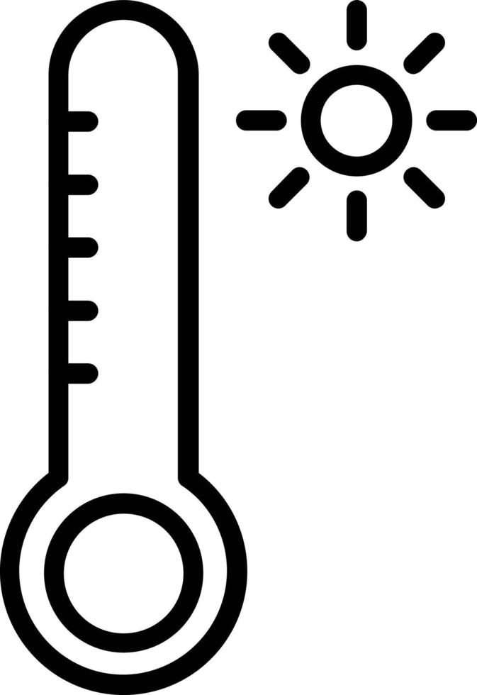 icône de ligne vecteur thermomètre