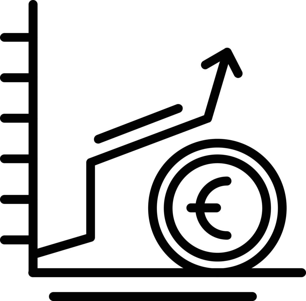 icône de ligne de vecteur de croissance