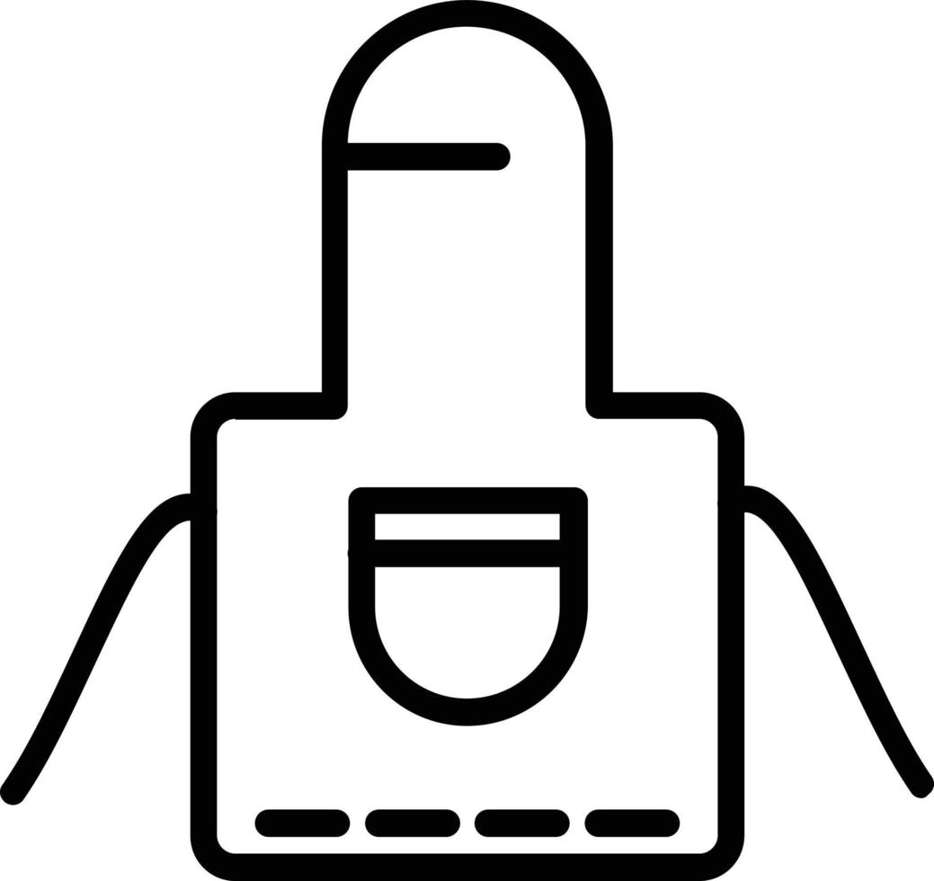 icône de ligne de vecteur de tablier