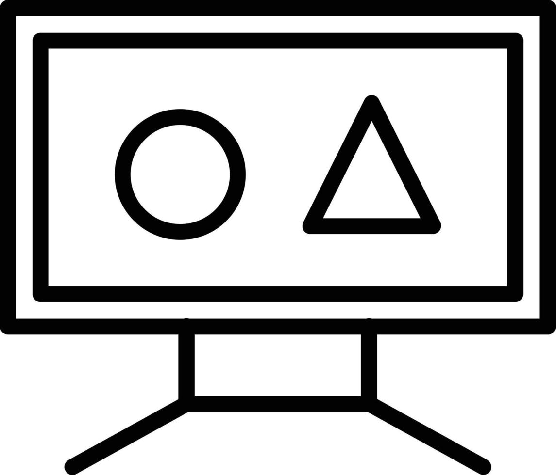 icône de ligne vectorielle smart tv vecteur