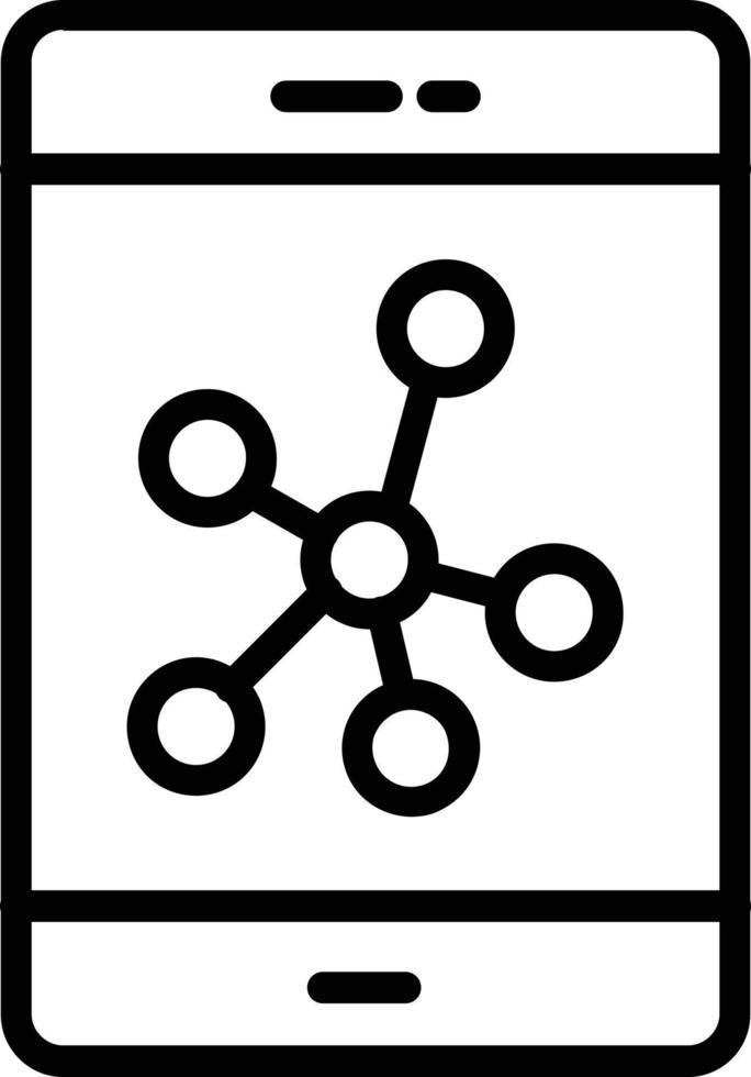 icône de ligne de vecteur de mise en réseau