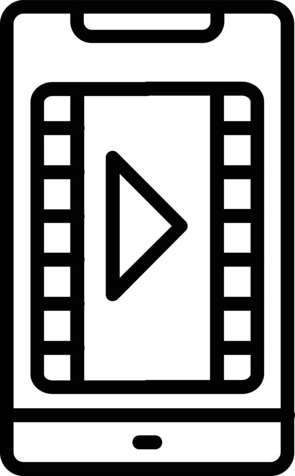 icône de ligne de vecteur vidéo