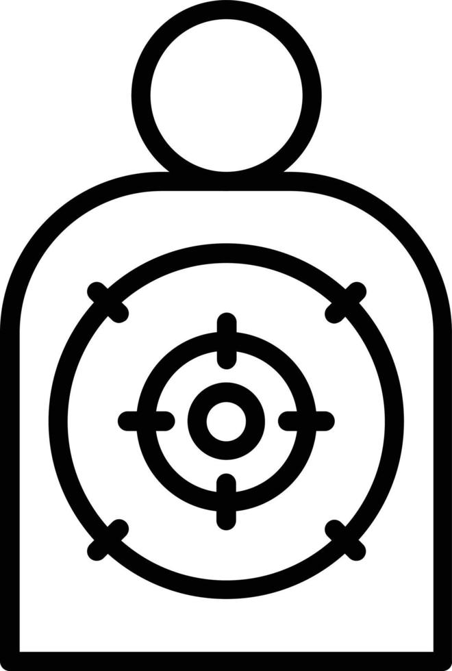 icône de ligne vecteur cible de tir