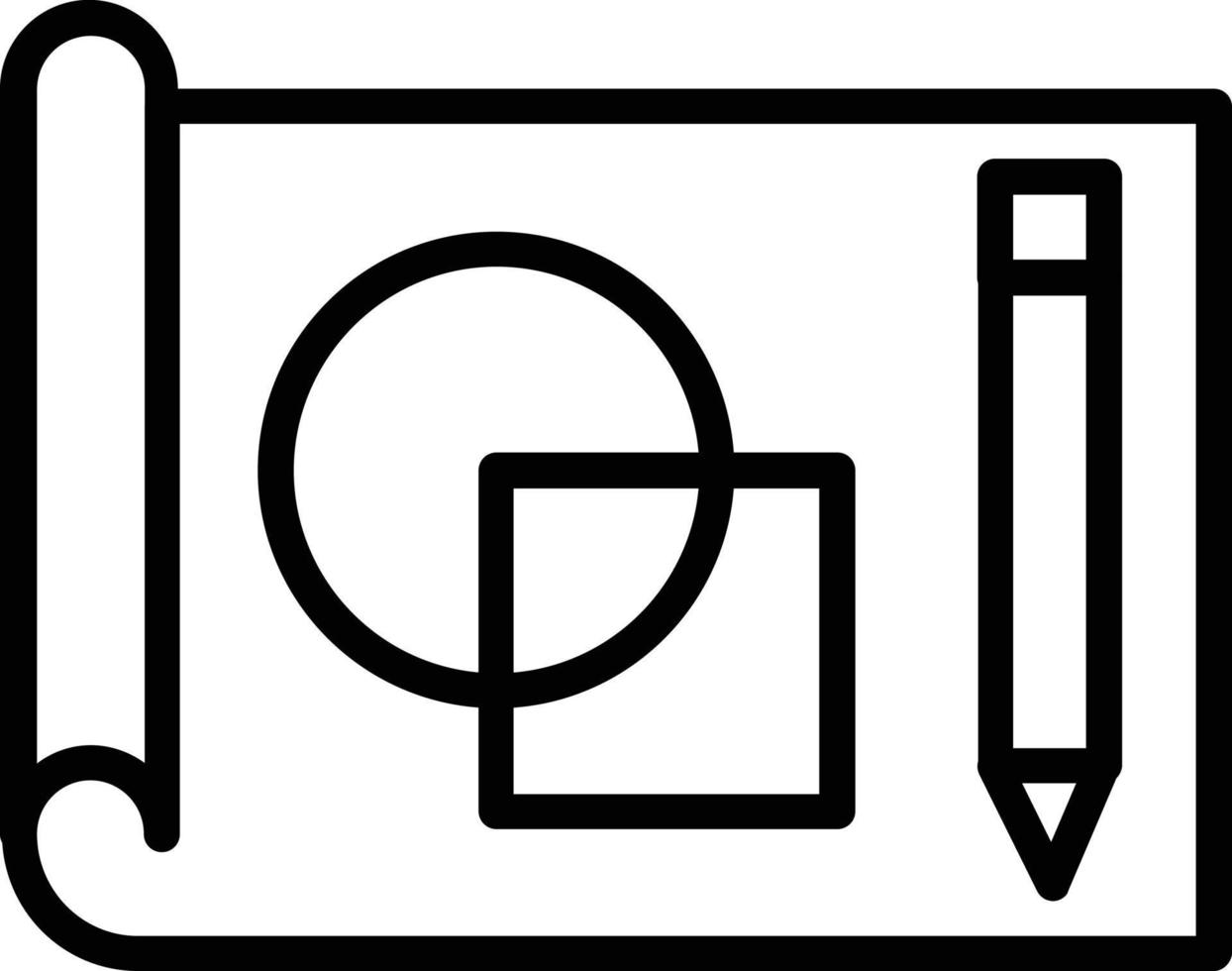 icône de ligne de vecteur de dessin