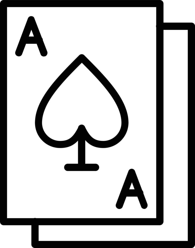 icône de ligne de vecteur de poker
