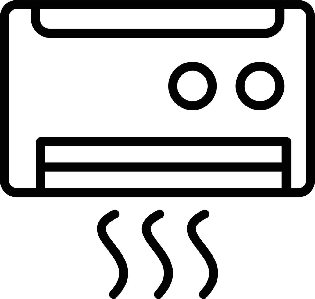 icône de ligne de vecteur de climatiseur