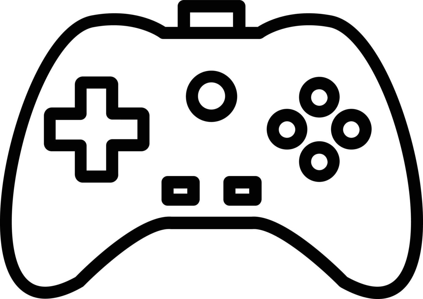 icône de ligne de vecteur de manette de jeu