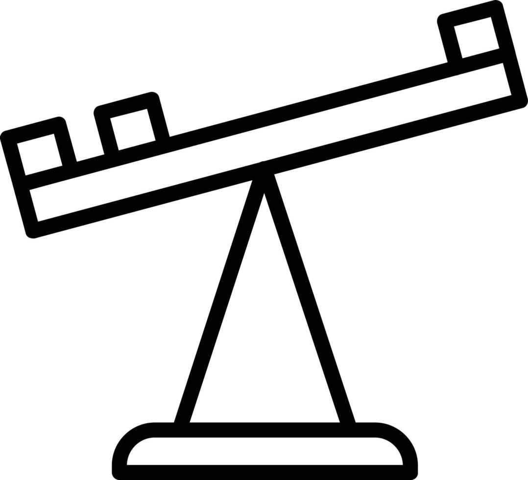 icône de ligne de vecteur de comparaison