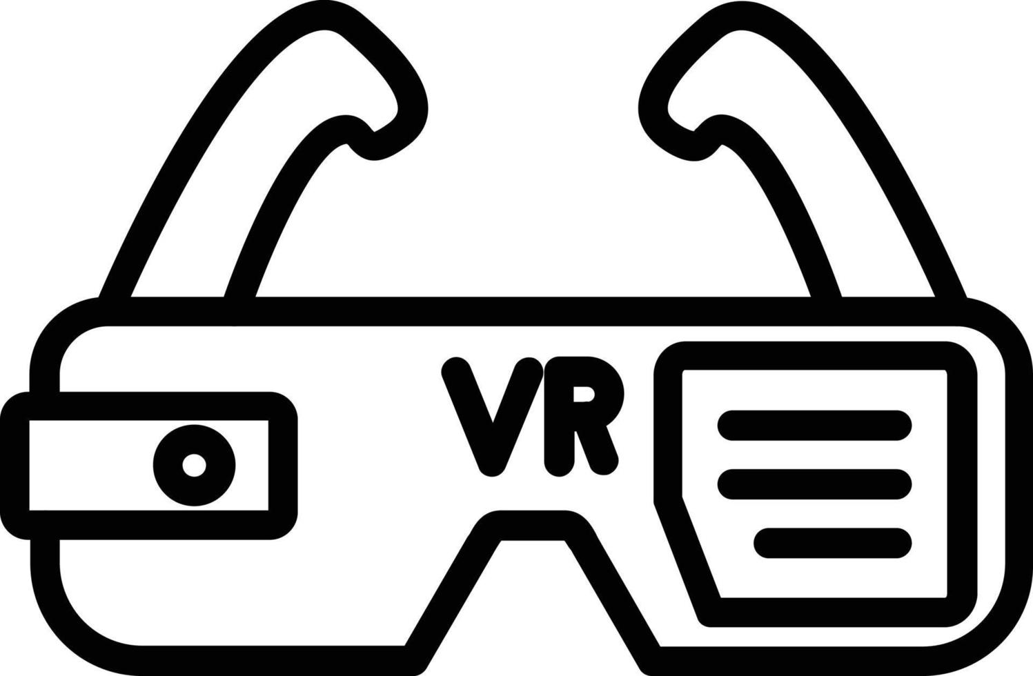 icône de ligne vectorielle de lunettes ar vecteur