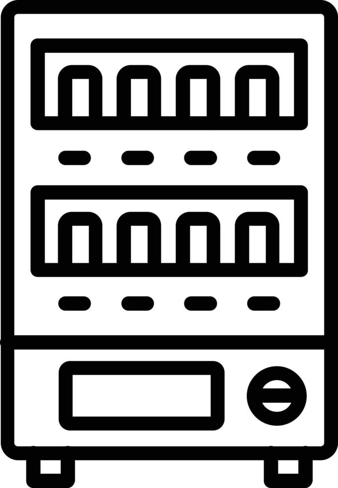 icône de ligne de vecteur de distributeur automatique