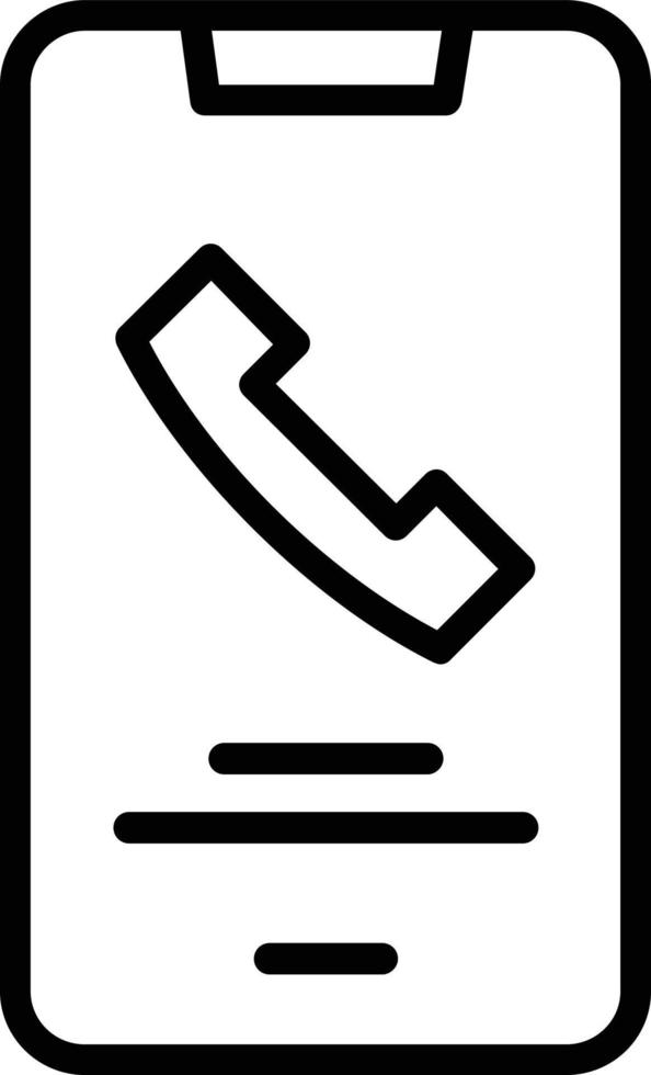 icône de ligne de vecteur d'appel