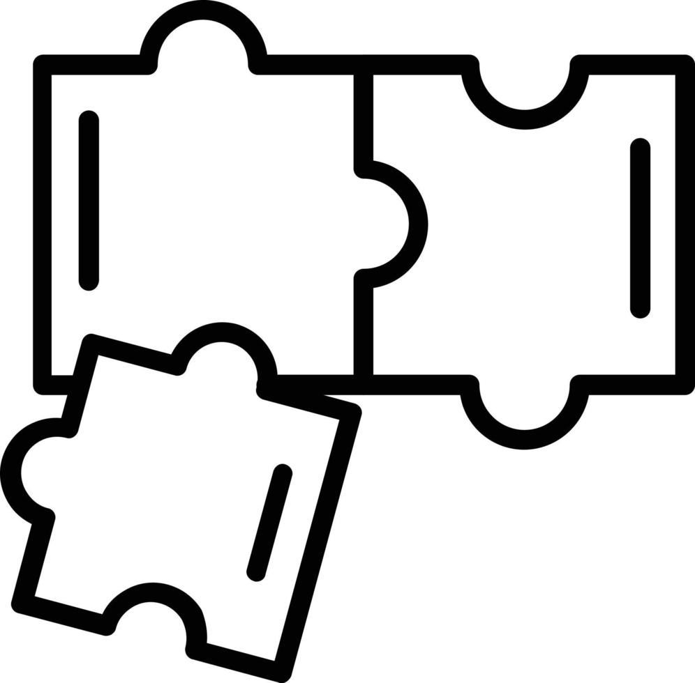 icône de vecteur ligne puzzle