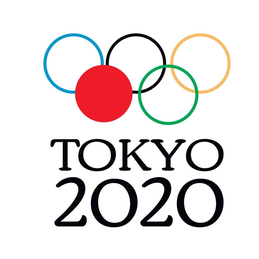 jeux sportifs de tokyo 2021. bienvenue au Japon. anneaux colorés. jeux de la xxxii olympiade ou jeux olympiques d'été 2020 vecteur