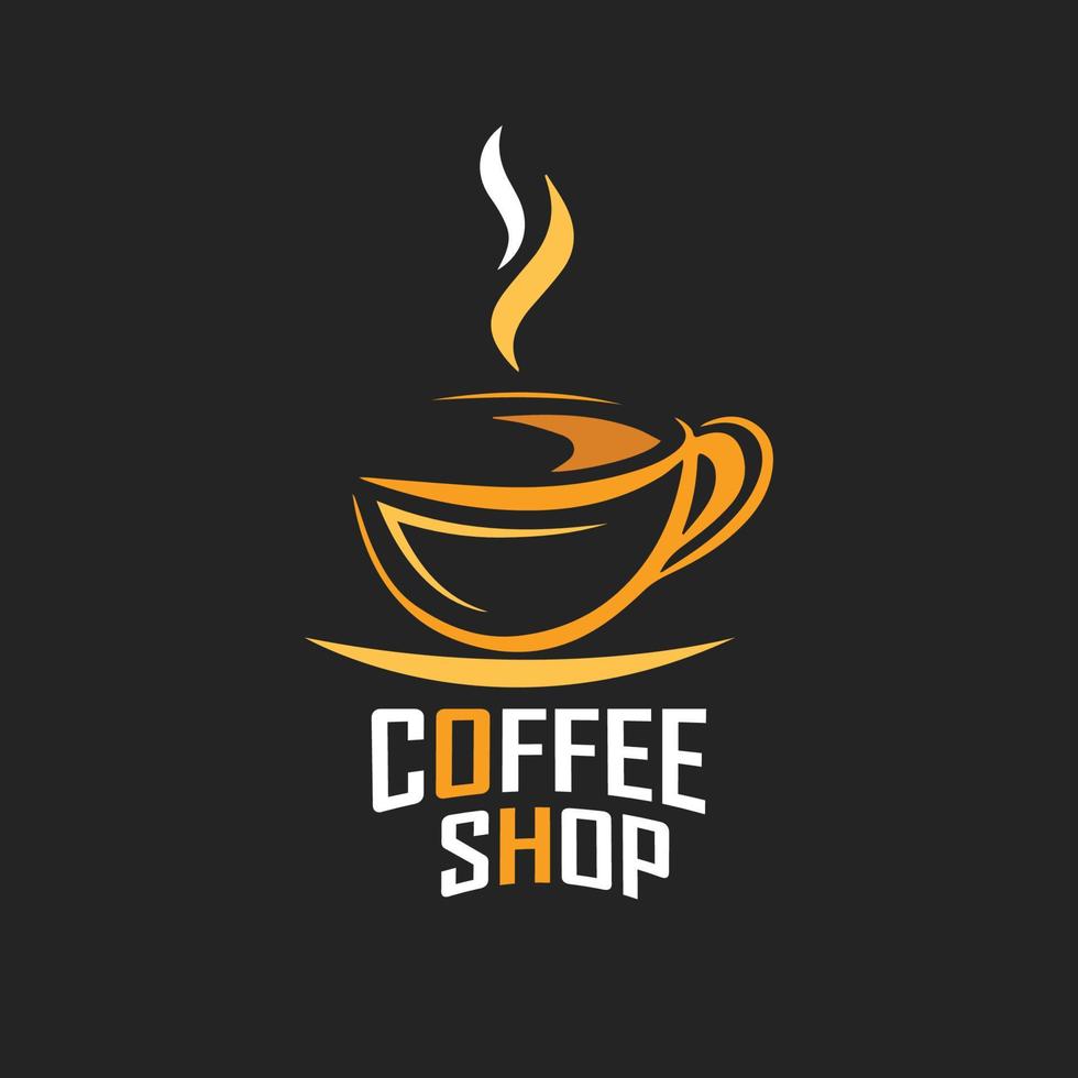 nouveau logo de café vecteur