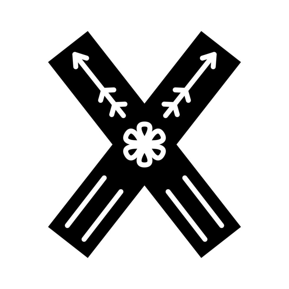 lettre ornée scandinave noir et blanc x. police folklorique. lettre x dans un style scandinave. vecteur