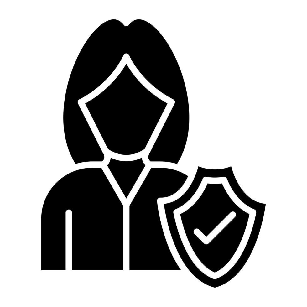 icône de glyphe d'assurance des employés vecteur