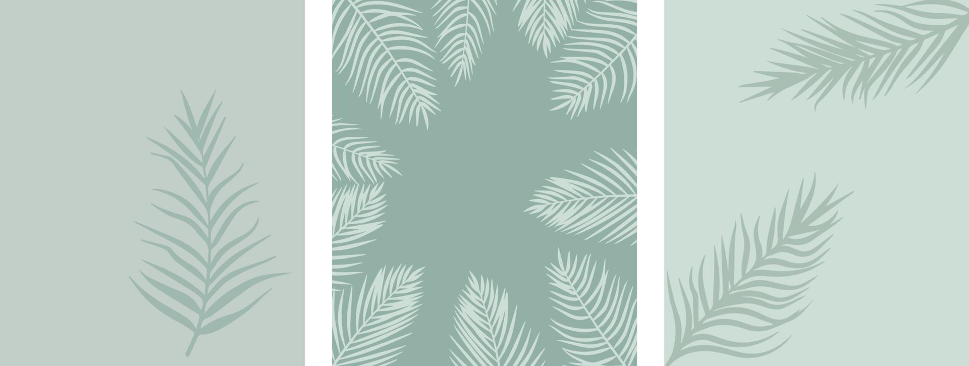 arrière-plans exotiques d'été avec des branches de palmier vecteur
