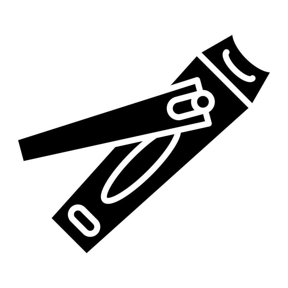 icône de glyphe de coupe-ongles vecteur