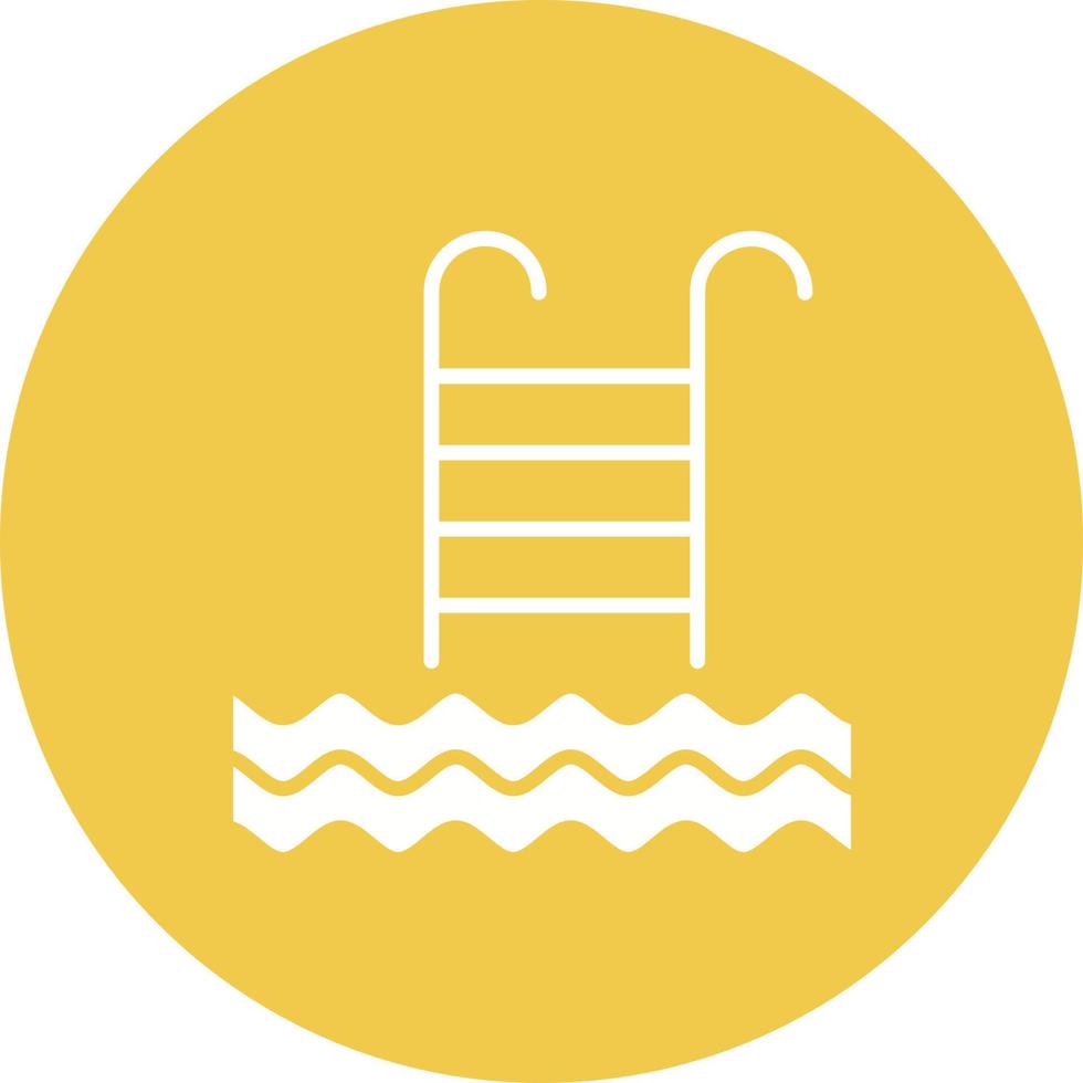 icône de fond de cercle de glyphe de piscine de massage vecteur