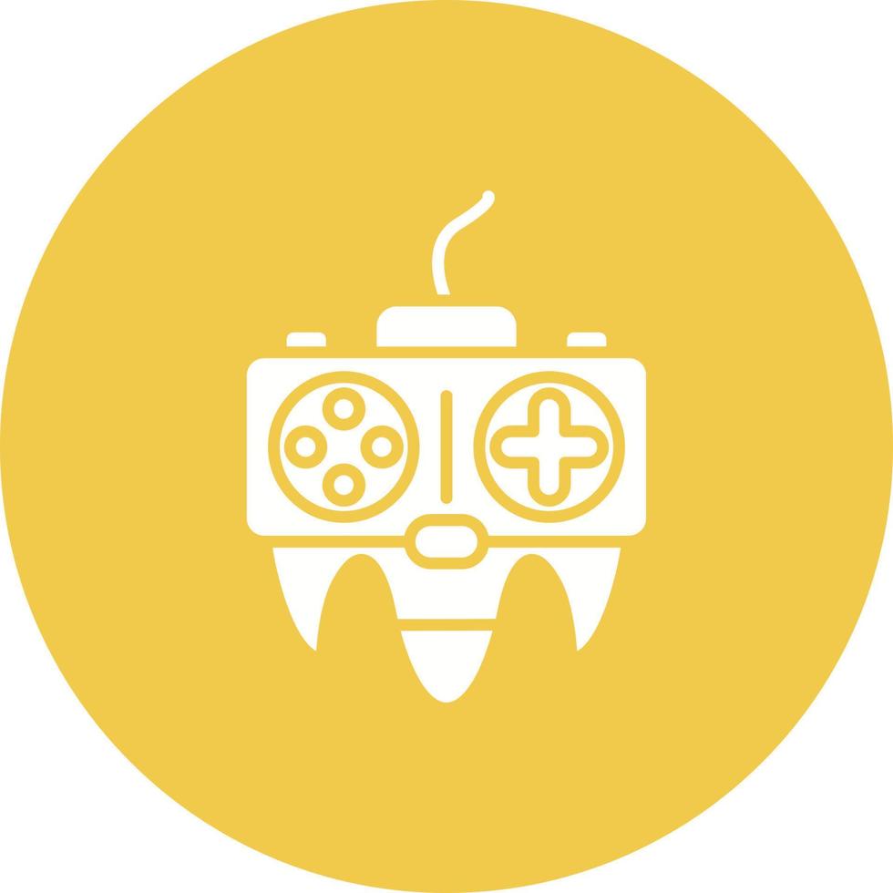 icône de fond de cercle de glyphe de console de jeu vecteur