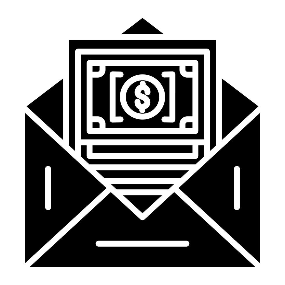 icône de glyphe de salaire vecteur