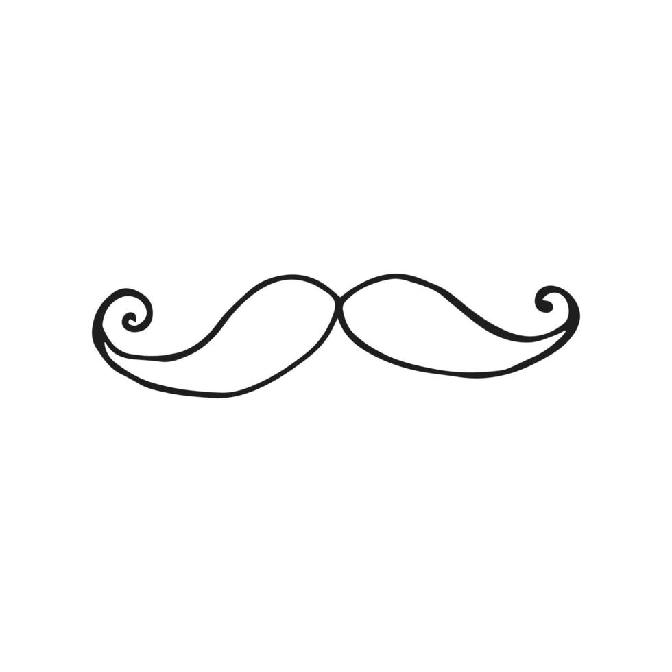 oktoberfest 2022 - fête de la bière. moustache de contour de doodle dessinés à la main sur un fond blanc. fête traditionnelle allemande. vecteur