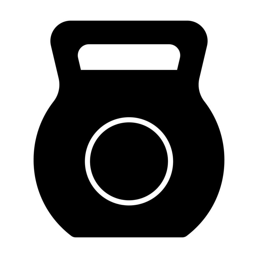 icône de glyphe de kettlebell vecteur