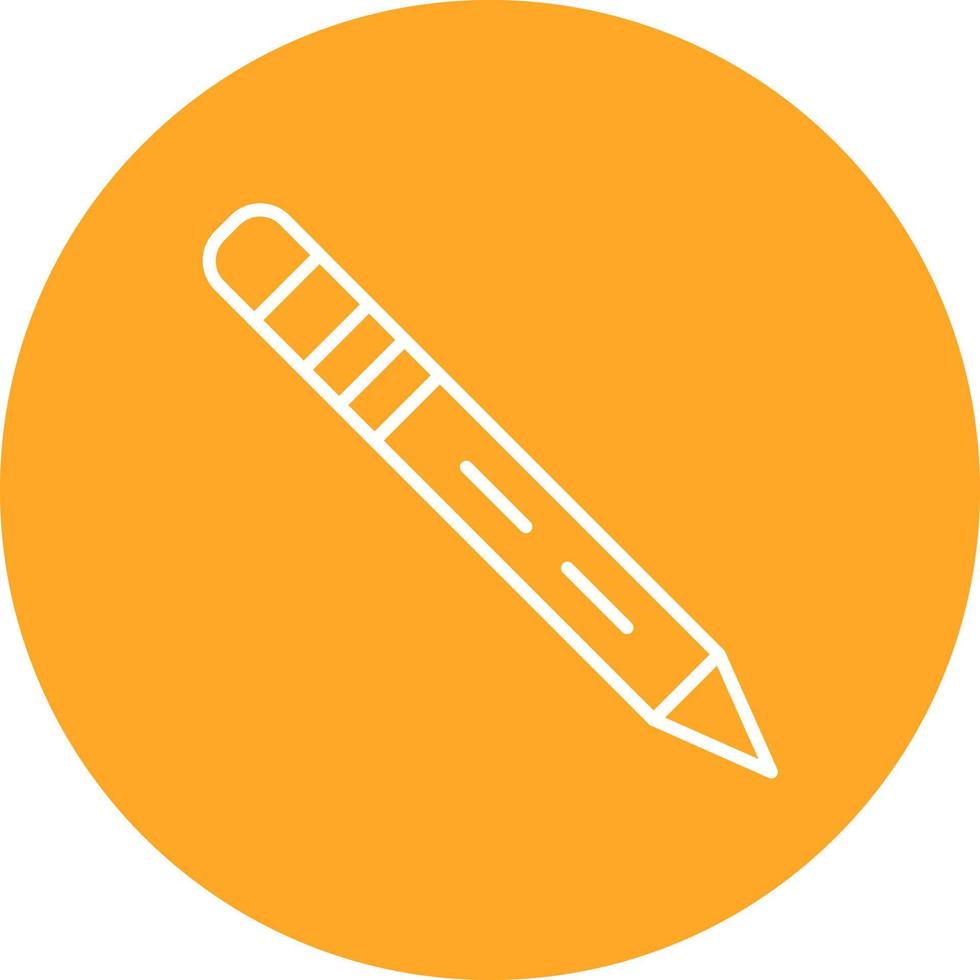 icône de fond de cercle de ligne de crayon vecteur