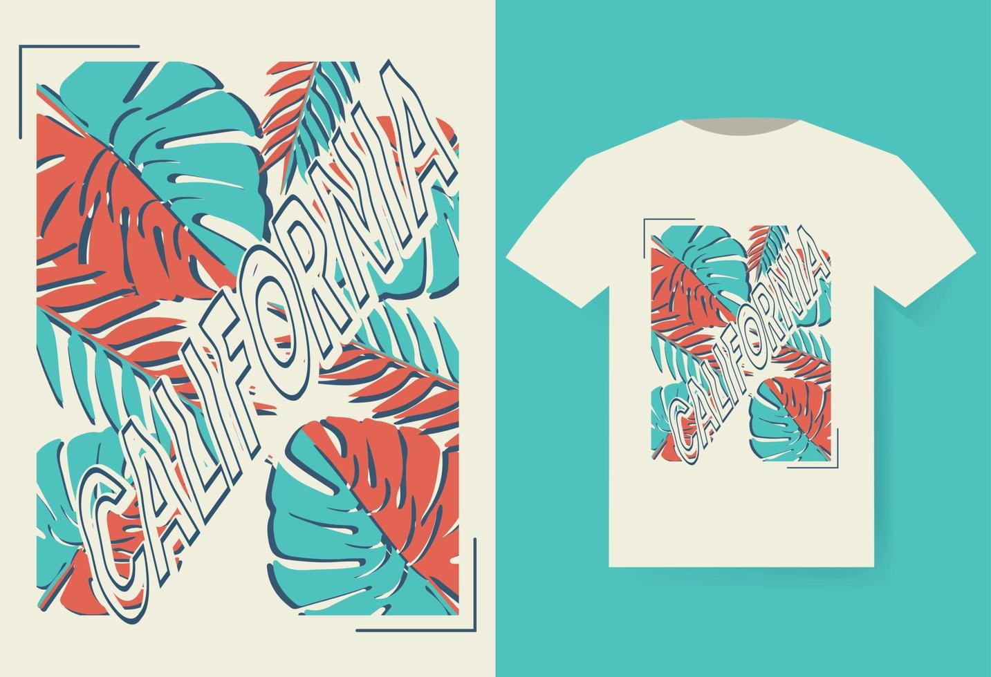 conception de t-shirt d'été, conception de t-shirt california beach vecteur
