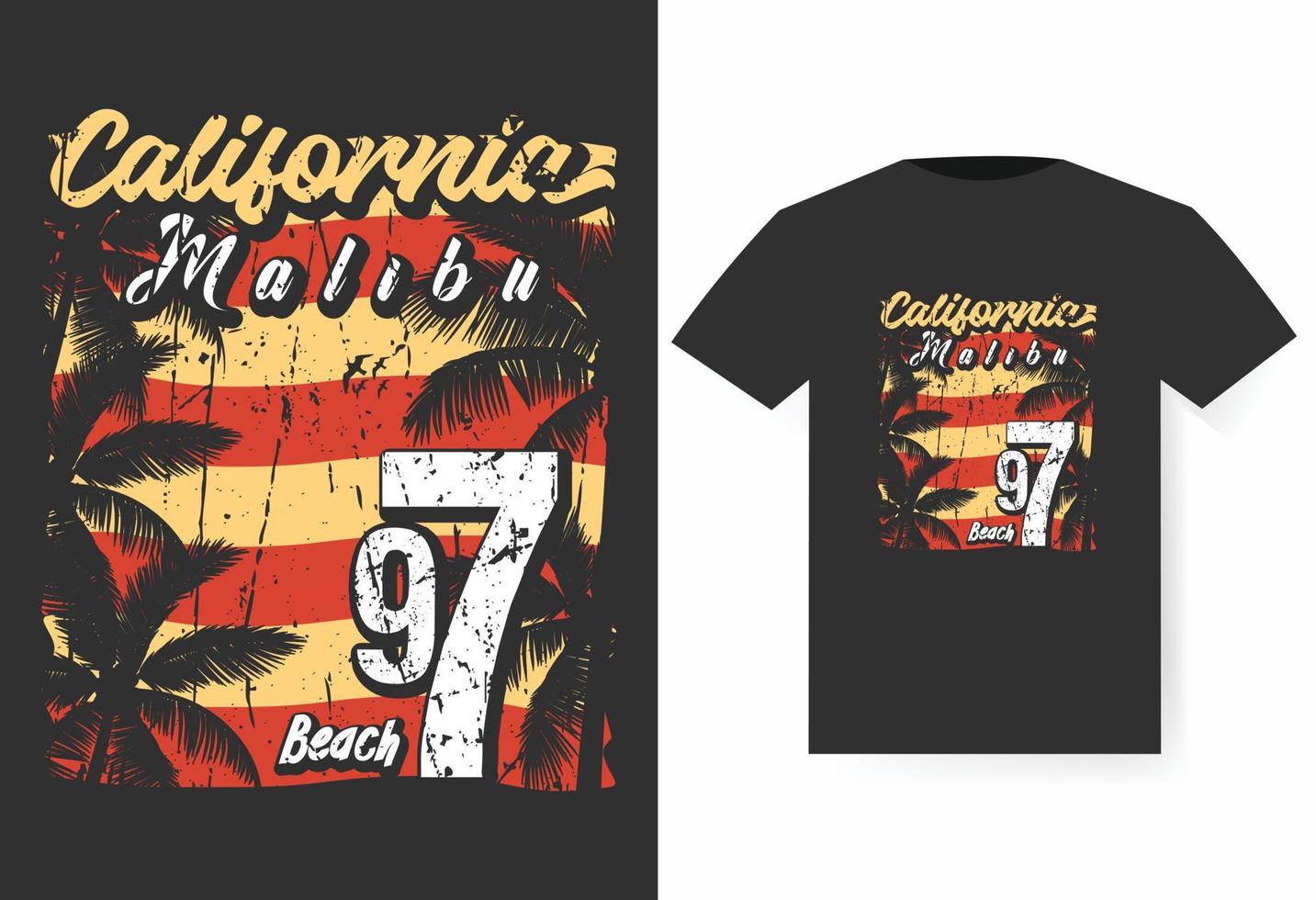 conception de t-shirt d'été, conception de t-shirt california beach vecteur