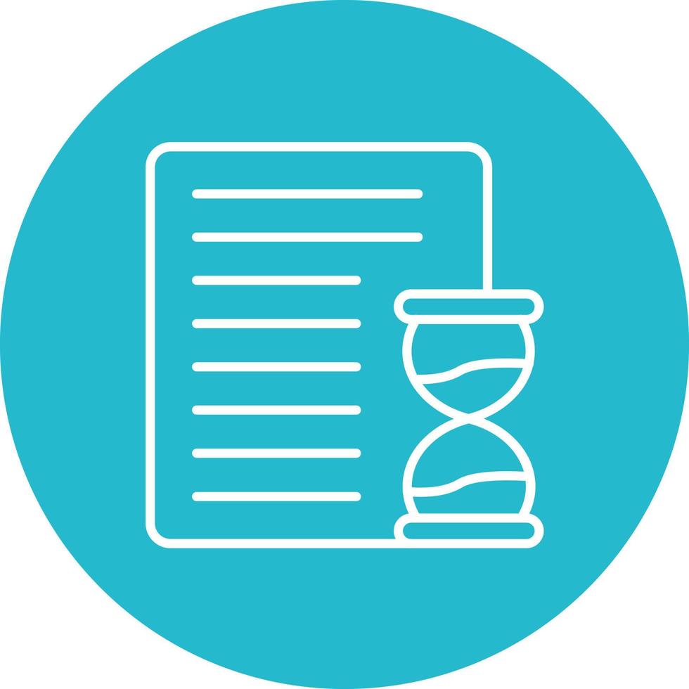 icône de fond de cercle de ligne de date limite de projet vecteur