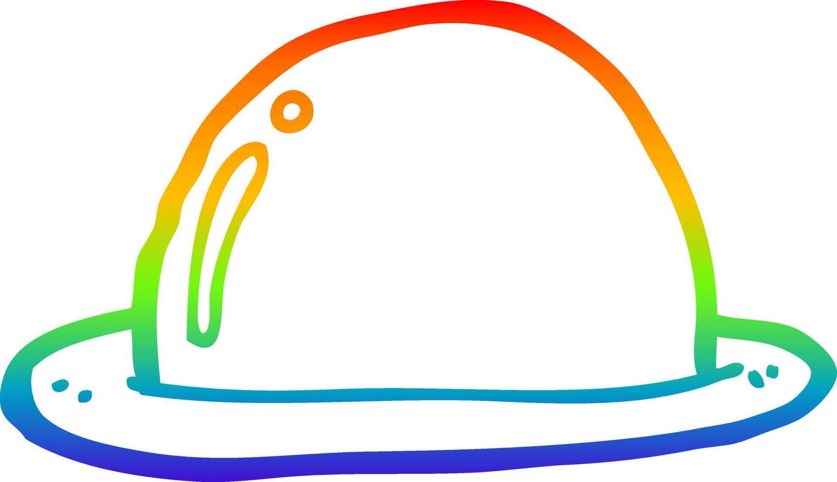 arc-en-ciel, gradient, ligne, dessin, dessin animé, chapeau melon vecteur