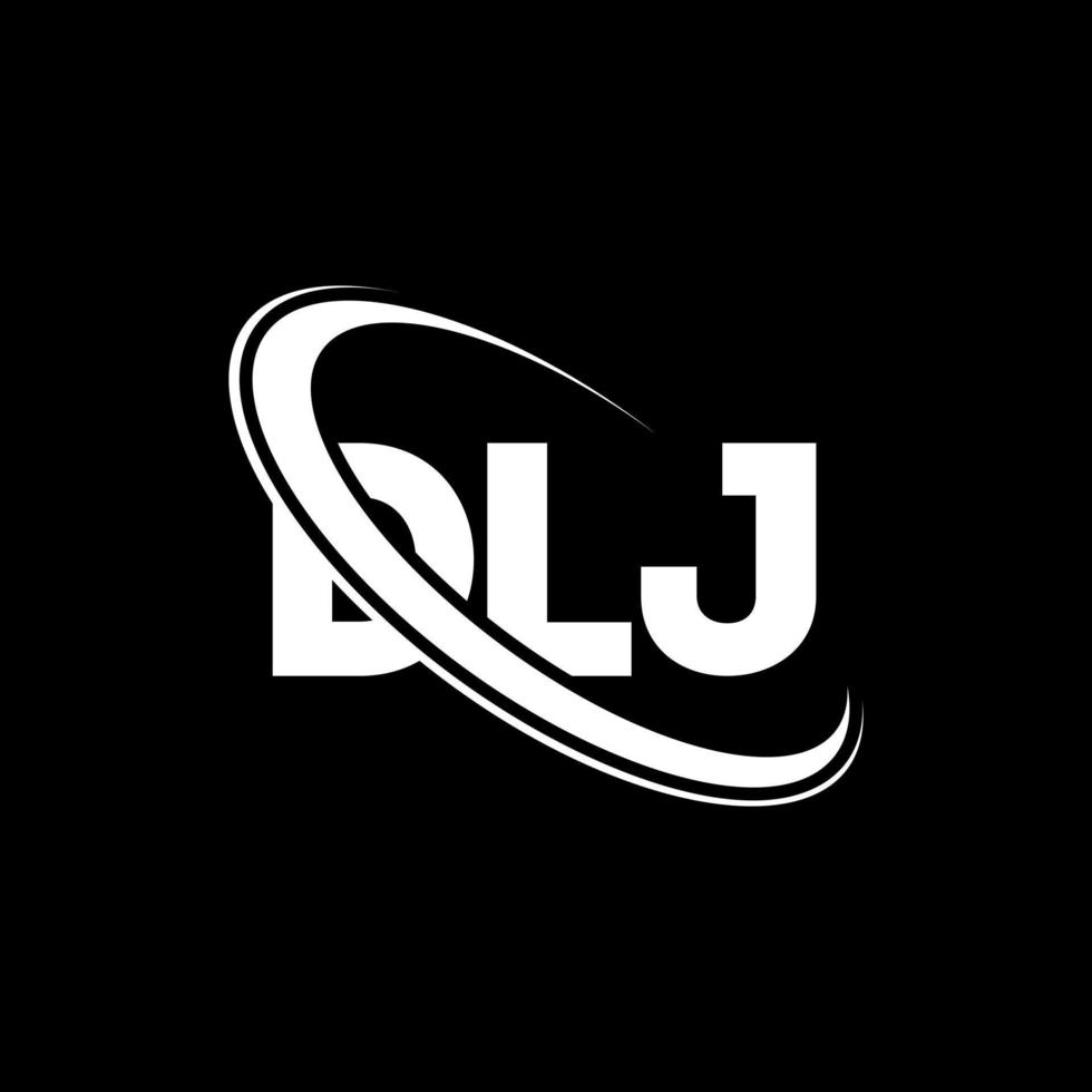 logo dj. lettre dlj. création de logo de lettre dlj. initiales logo dlj liées avec un cercle et un logo monogramme majuscule. typographie dlj pour la technologie, les affaires et la marque immobilière. vecteur