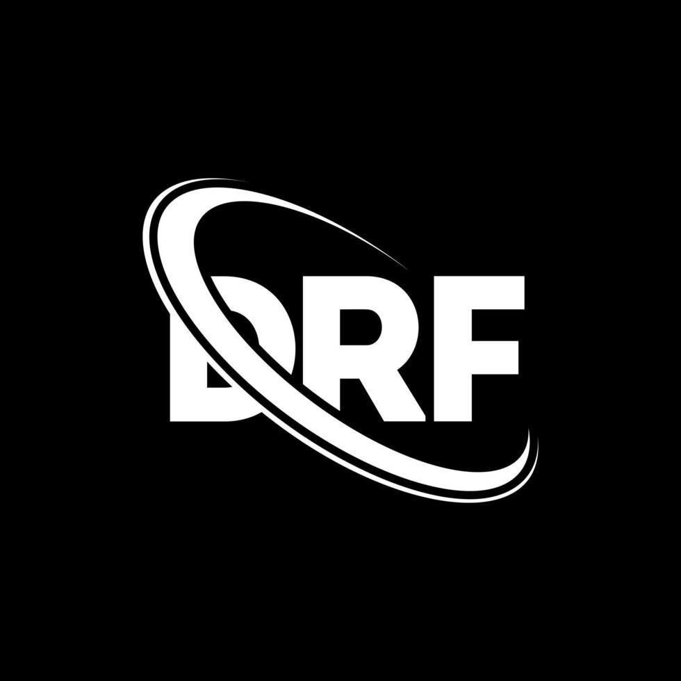 logo drf. dr lettre. création de logo de lettre drf. initiales logo drf liées avec un cercle et un logo monogramme majuscule. typographie drf pour la technologie, les affaires et la marque immobilière. vecteur