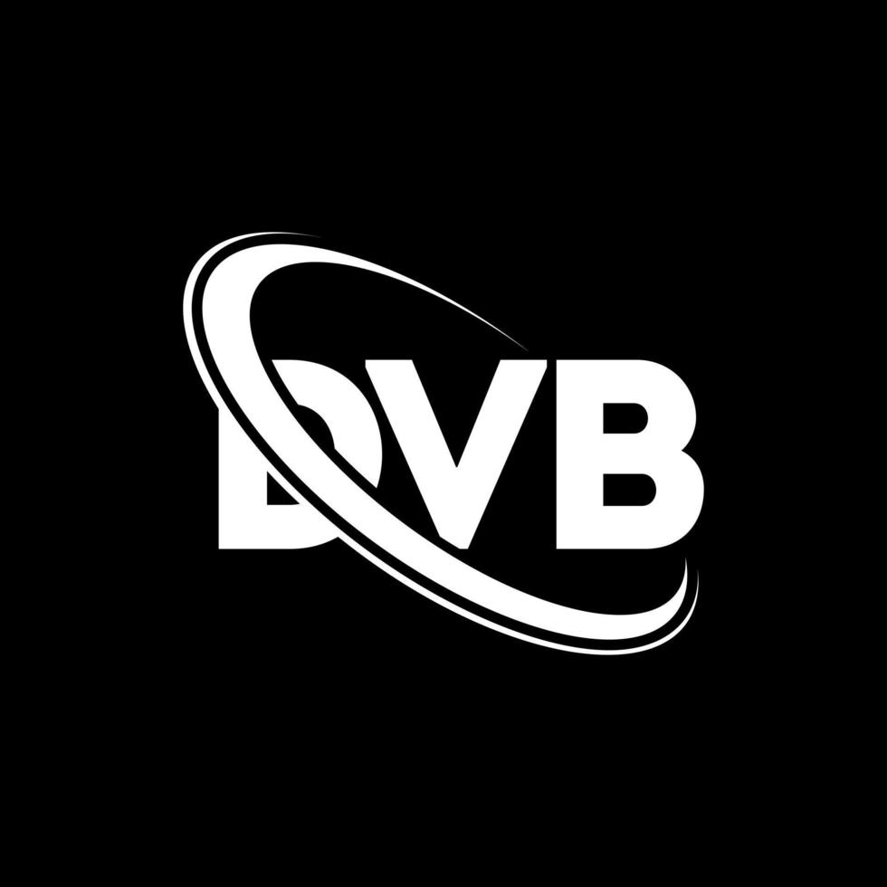 logo dvb. lettre dvb. création de logo de lettre dvb. initiales logo dvb liées avec un cercle et un logo monogramme majuscule. typographie dvb pour la technologie, les affaires et la marque immobilière. vecteur